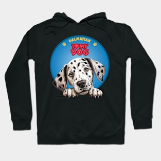 I Love my dog Dalmatian Hoodie